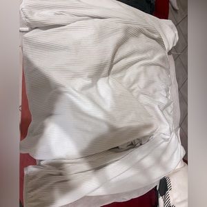 Long sleeve Drawstring Side Ruched Ribbed Knit Tee